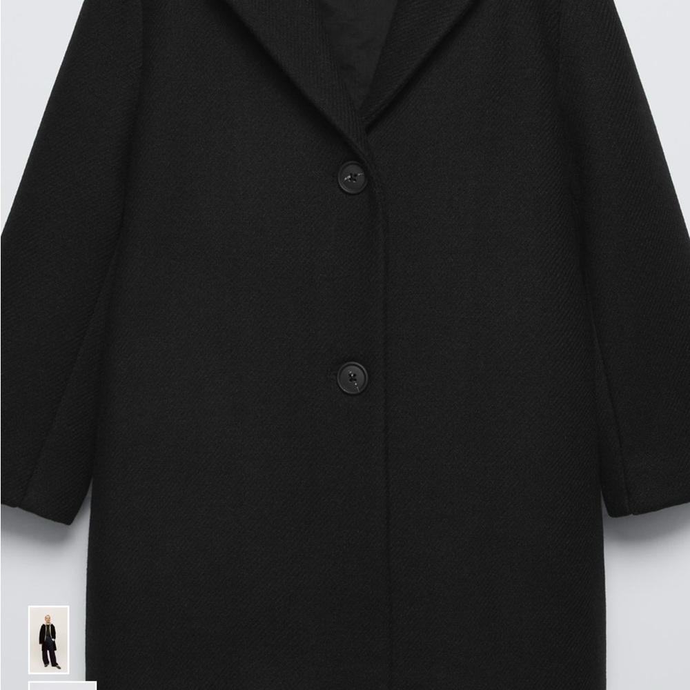 Zara Kids Black Pea Coat